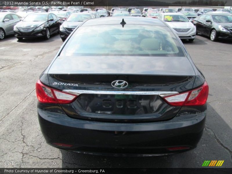 Pacific Blue Pearl / Camel 2012 Hyundai Sonata GLS