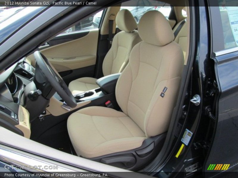 Pacific Blue Pearl / Camel 2012 Hyundai Sonata GLS
