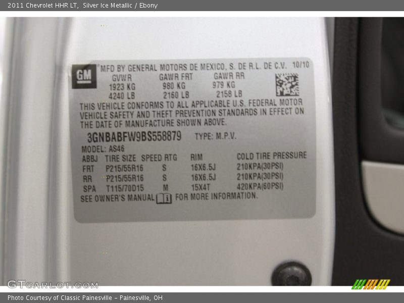 Silver Ice Metallic / Ebony 2011 Chevrolet HHR LT