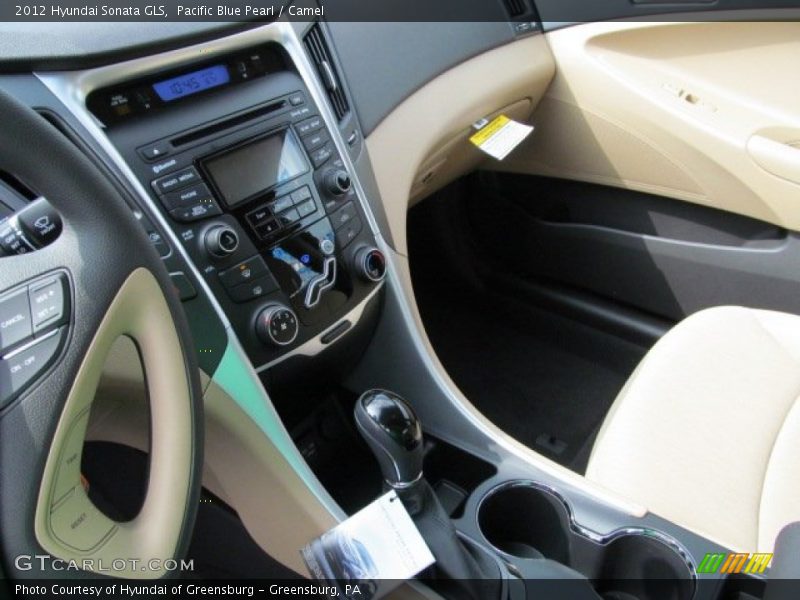 Pacific Blue Pearl / Camel 2012 Hyundai Sonata GLS