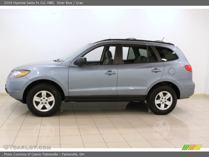 Silver Blue / Gray 2009 Hyundai Santa Fe GLS 4WD