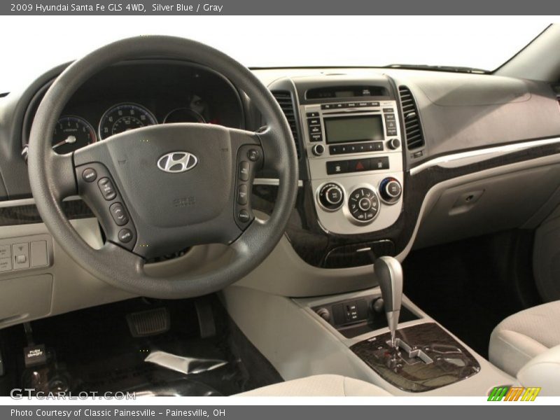 Silver Blue / Gray 2009 Hyundai Santa Fe GLS 4WD