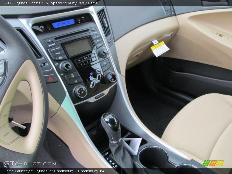 Sparkling Ruby Red / Camel 2012 Hyundai Sonata GLS