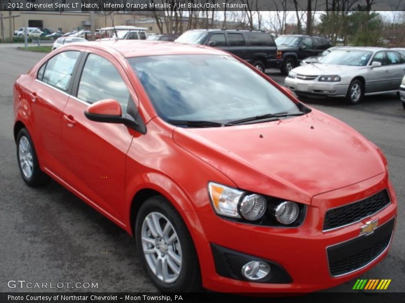 Inferno Orange Metallic / Jet Black/Dark Titanium 2012 Chevrolet Sonic LT Hatch