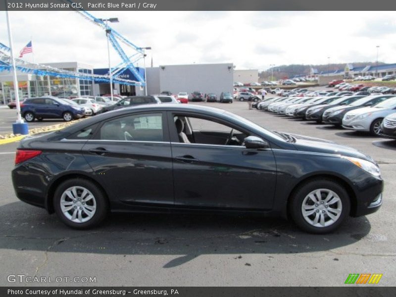 Pacific Blue Pearl / Gray 2012 Hyundai Sonata GLS