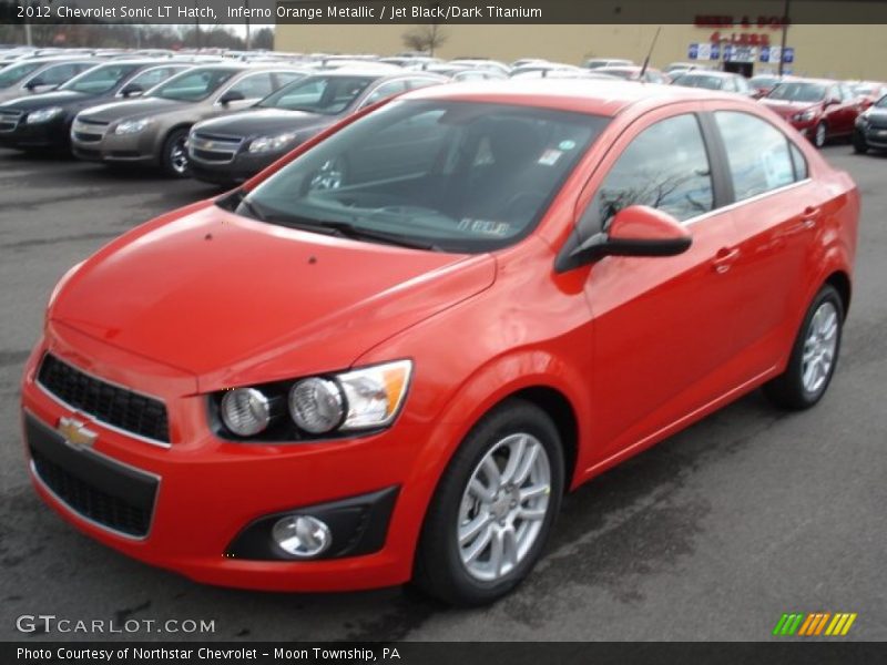 Inferno Orange Metallic / Jet Black/Dark Titanium 2012 Chevrolet Sonic LT Hatch