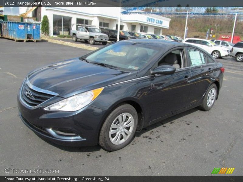 Pacific Blue Pearl / Gray 2012 Hyundai Sonata GLS