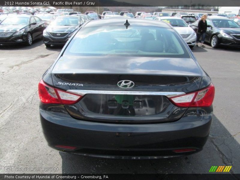 Pacific Blue Pearl / Gray 2012 Hyundai Sonata GLS