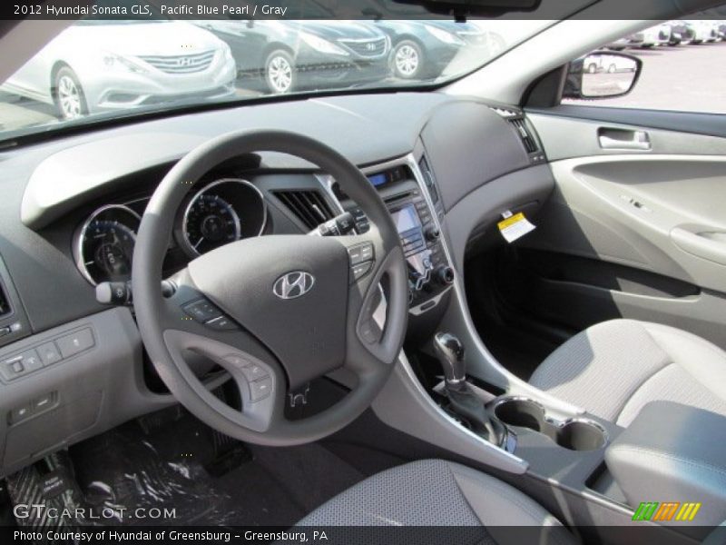 Pacific Blue Pearl / Gray 2012 Hyundai Sonata GLS