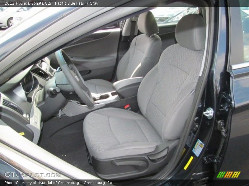 Pacific Blue Pearl / Gray 2012 Hyundai Sonata GLS
