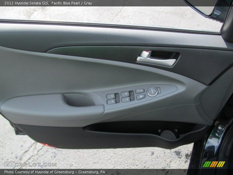 Pacific Blue Pearl / Gray 2012 Hyundai Sonata GLS