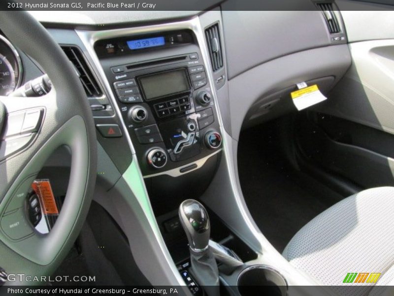 Pacific Blue Pearl / Gray 2012 Hyundai Sonata GLS