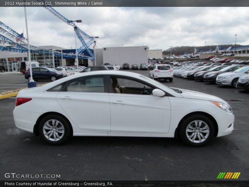 Shimmering White / Camel 2012 Hyundai Sonata GLS