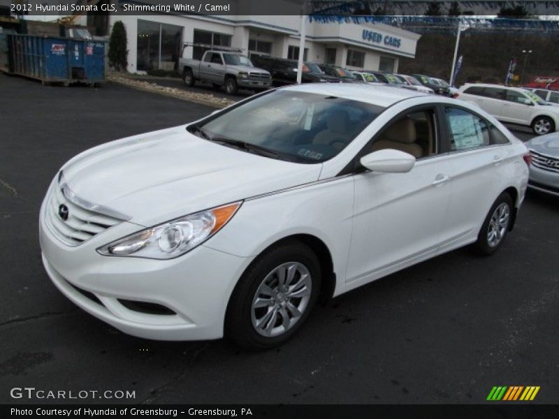 Shimmering White / Camel 2012 Hyundai Sonata GLS