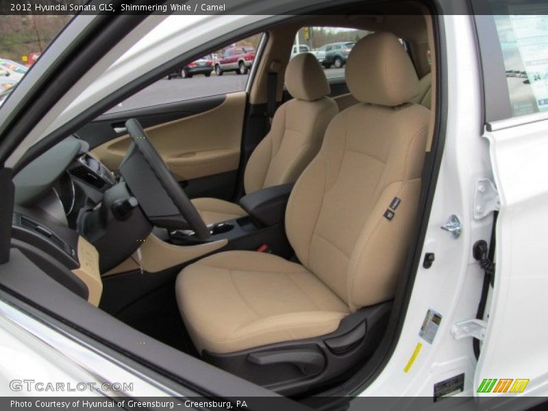 Shimmering White / Camel 2012 Hyundai Sonata GLS