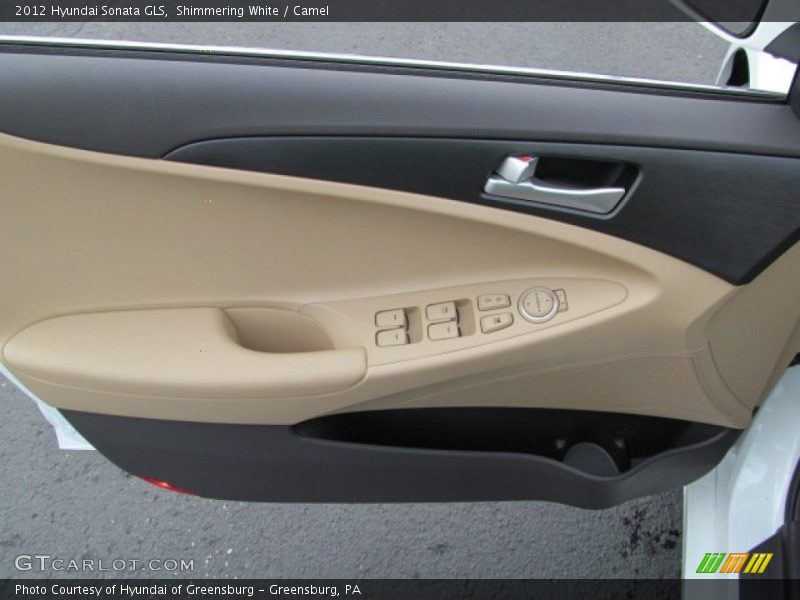 Shimmering White / Camel 2012 Hyundai Sonata GLS