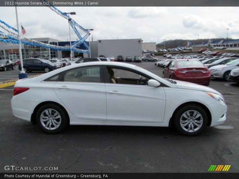 Shimmering White / Camel 2012 Hyundai Sonata GLS