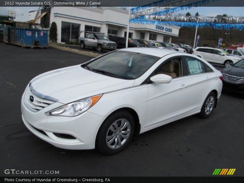 Shimmering White / Camel 2012 Hyundai Sonata GLS