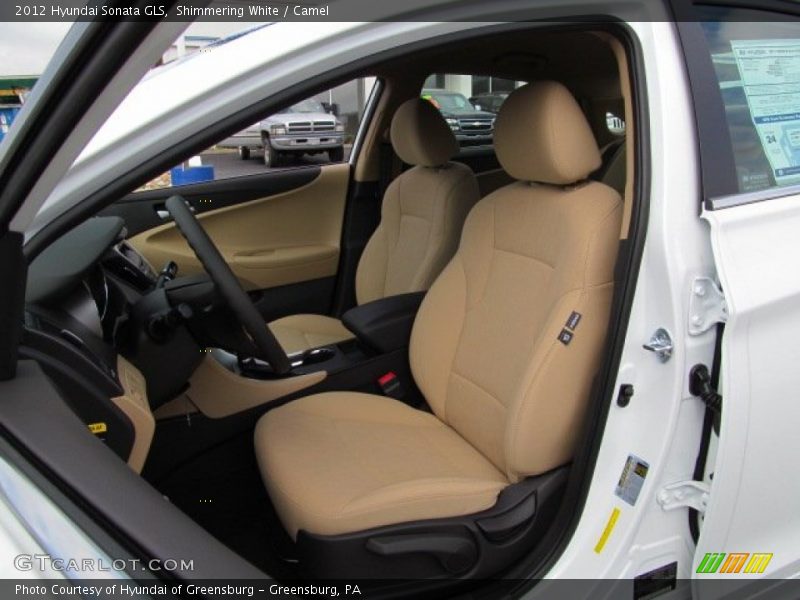 Shimmering White / Camel 2012 Hyundai Sonata GLS