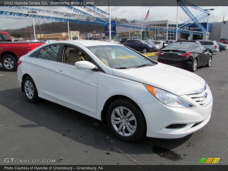 Shimmering White / Camel 2012 Hyundai Sonata GLS