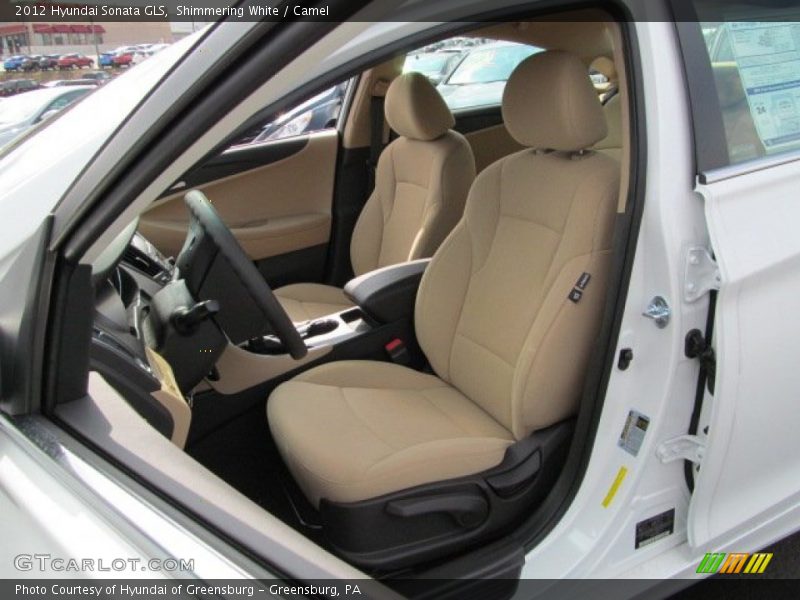 Shimmering White / Camel 2012 Hyundai Sonata GLS