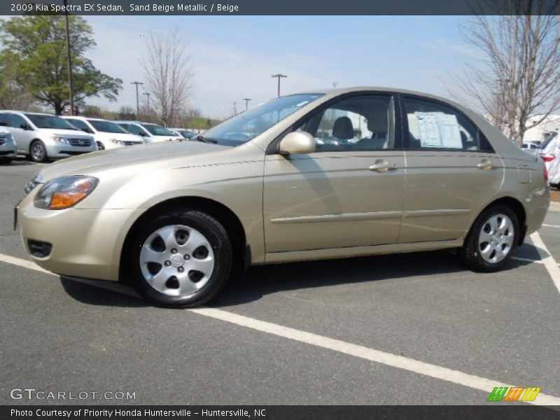 Sand Beige Metallic / Beige 2009 Kia Spectra EX Sedan