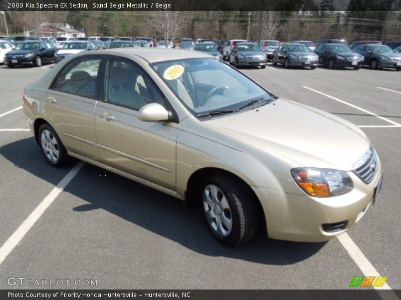 Sand Beige Metallic / Beige 2009 Kia Spectra EX Sedan