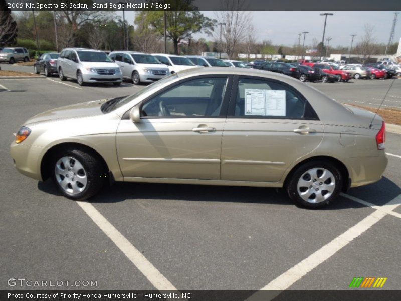 Sand Beige Metallic / Beige 2009 Kia Spectra EX Sedan