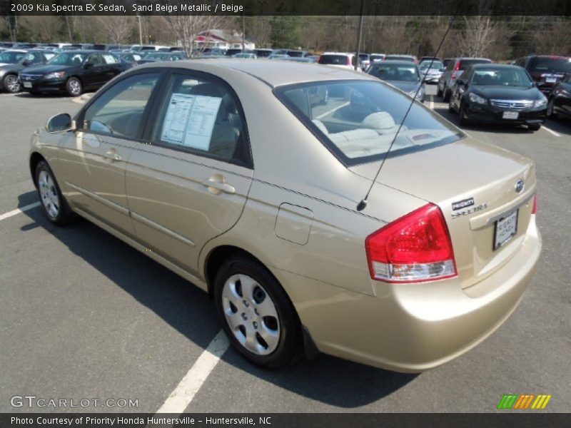 Sand Beige Metallic / Beige 2009 Kia Spectra EX Sedan