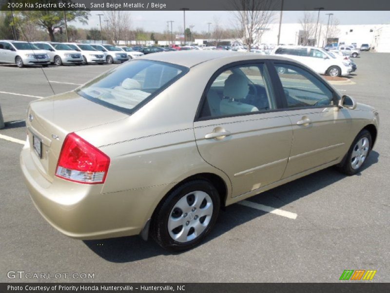 Sand Beige Metallic / Beige 2009 Kia Spectra EX Sedan