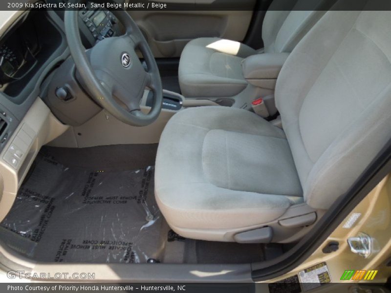 Sand Beige Metallic / Beige 2009 Kia Spectra EX Sedan