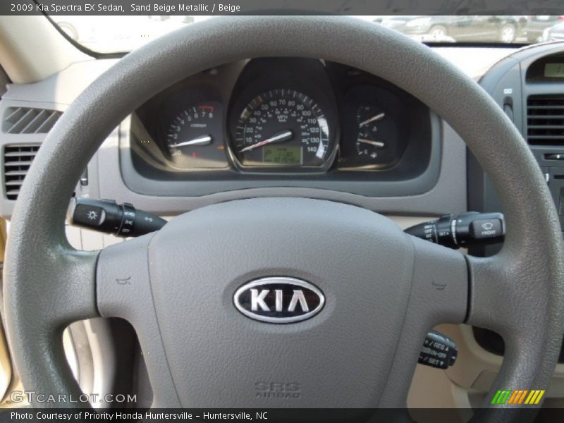 Sand Beige Metallic / Beige 2009 Kia Spectra EX Sedan