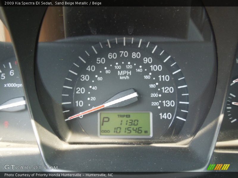 Sand Beige Metallic / Beige 2009 Kia Spectra EX Sedan