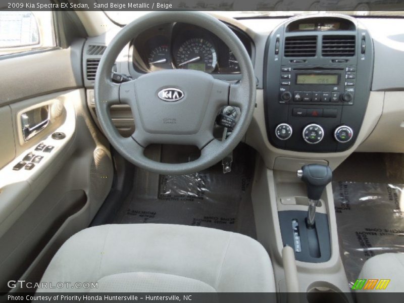 Sand Beige Metallic / Beige 2009 Kia Spectra EX Sedan