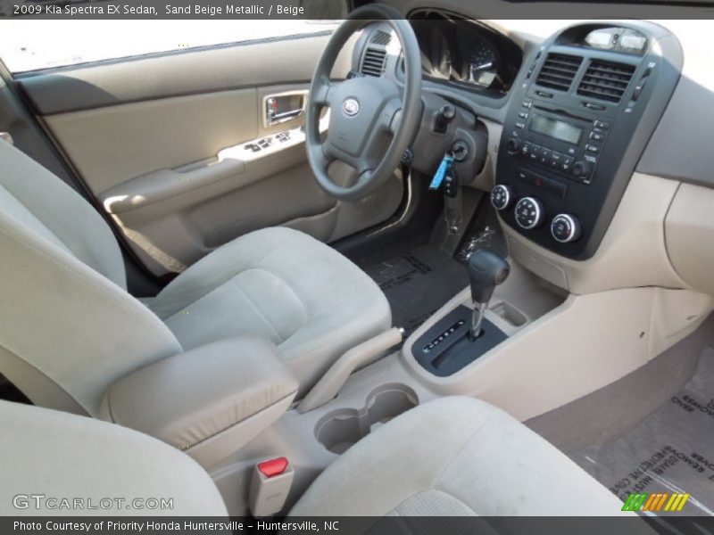 Sand Beige Metallic / Beige 2009 Kia Spectra EX Sedan