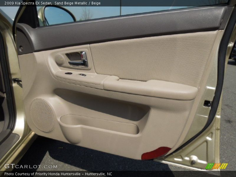 Sand Beige Metallic / Beige 2009 Kia Spectra EX Sedan