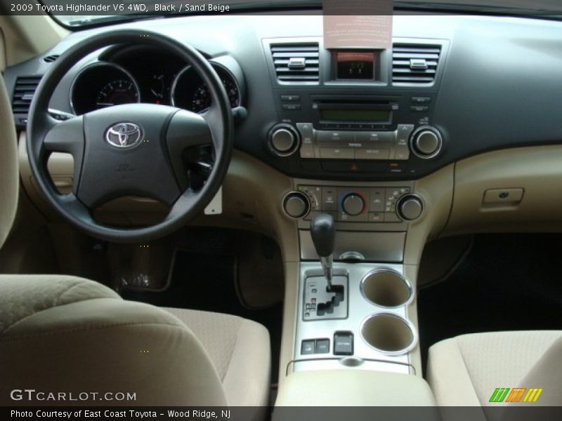 Black / Sand Beige 2009 Toyota Highlander V6 4WD