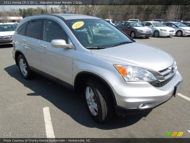 Alabaster Silver Metallic / Gray 2011 Honda CR-V EX-L