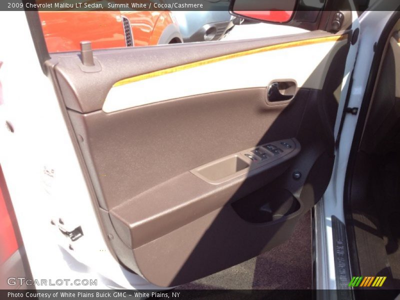 Summit White / Cocoa/Cashmere 2009 Chevrolet Malibu LT Sedan
