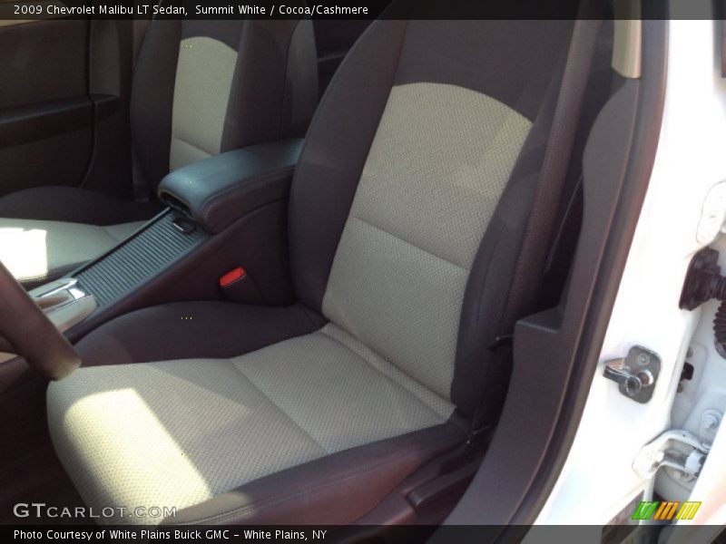 Summit White / Cocoa/Cashmere 2009 Chevrolet Malibu LT Sedan