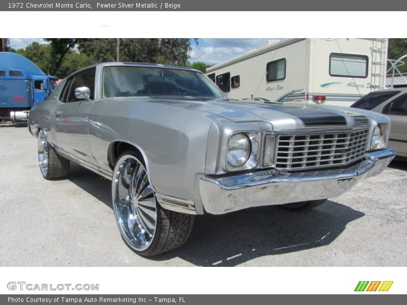 Pewter Silver Metallic / Beige 1972 Chevrolet Monte Carlo