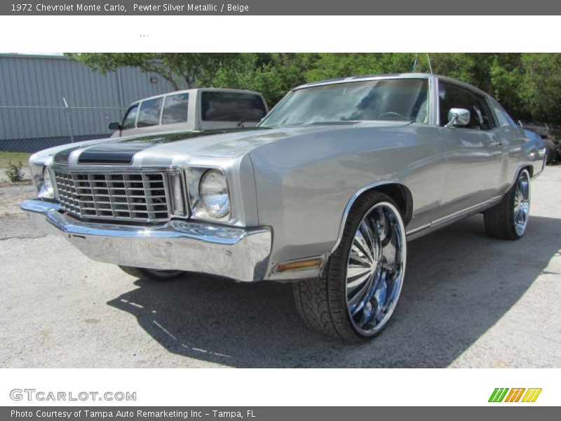 Pewter Silver Metallic / Beige 1972 Chevrolet Monte Carlo