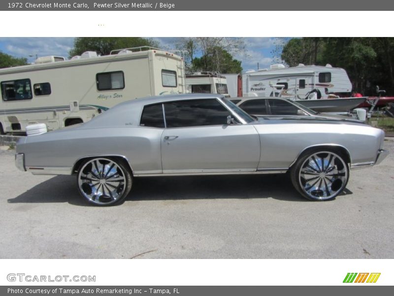 Pewter Silver Metallic / Beige 1972 Chevrolet Monte Carlo