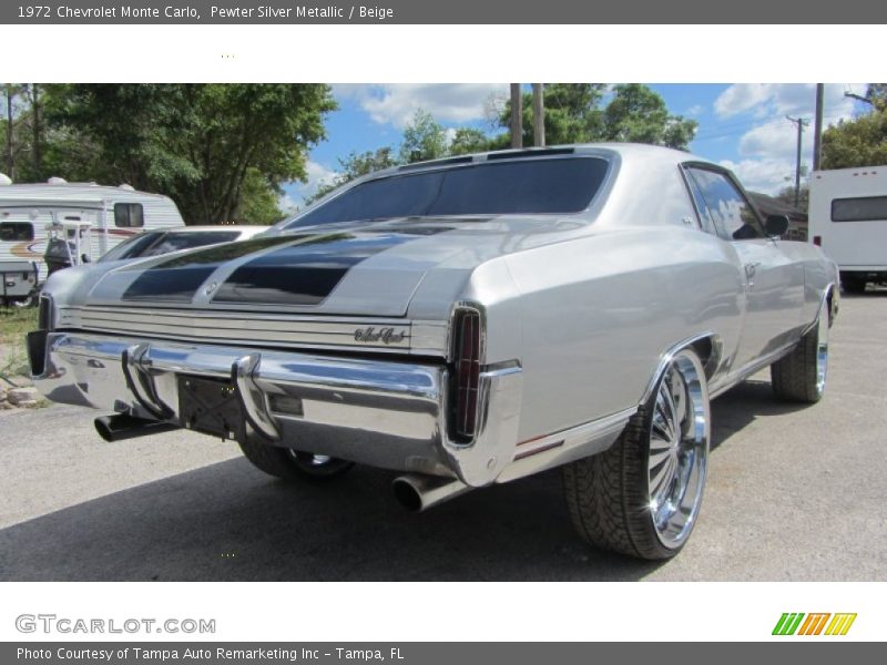 Pewter Silver Metallic / Beige 1972 Chevrolet Monte Carlo