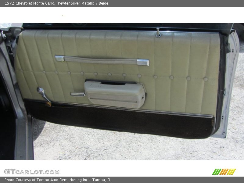 Pewter Silver Metallic / Beige 1972 Chevrolet Monte Carlo