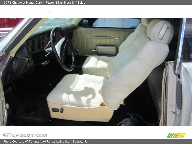 Pewter Silver Metallic / Beige 1972 Chevrolet Monte Carlo