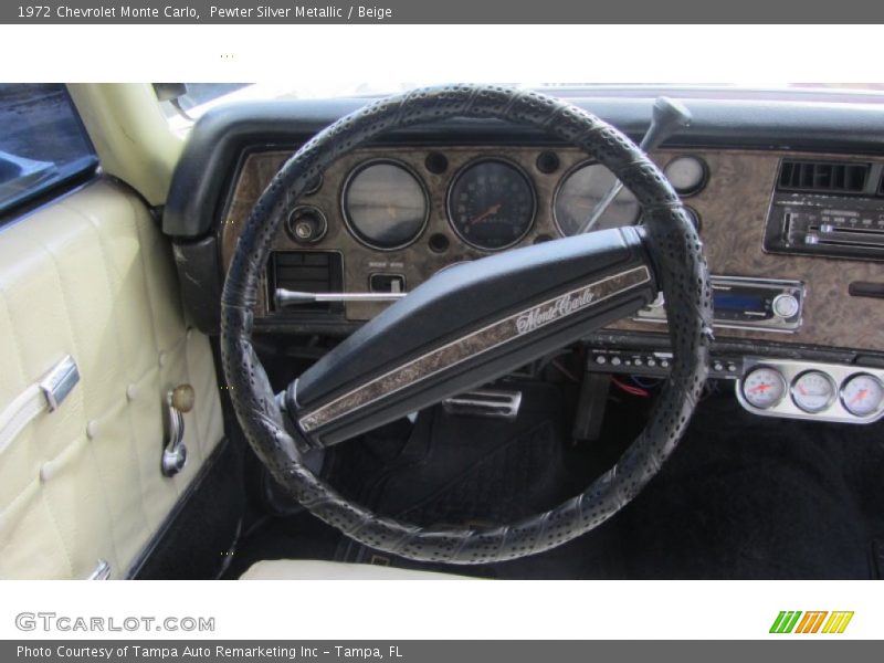 Pewter Silver Metallic / Beige 1972 Chevrolet Monte Carlo