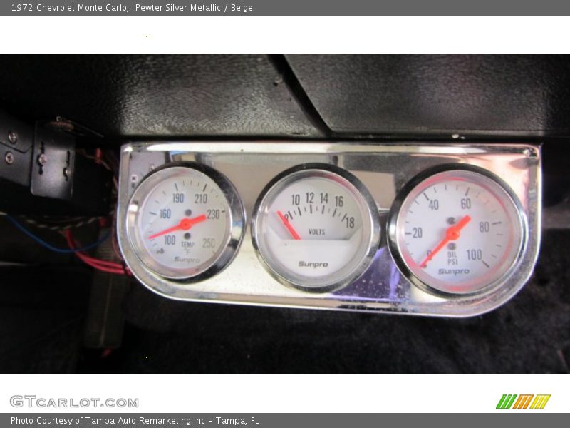 Pewter Silver Metallic / Beige 1972 Chevrolet Monte Carlo