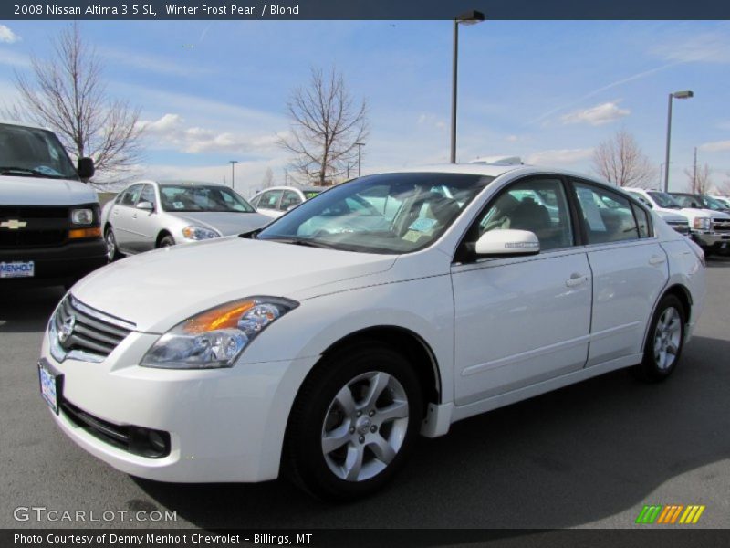 Winter Frost Pearl / Blond 2008 Nissan Altima 3.5 SL