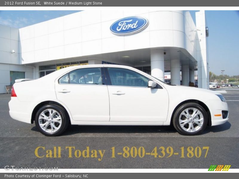 White Suede / Medium Light Stone 2012 Ford Fusion SE
